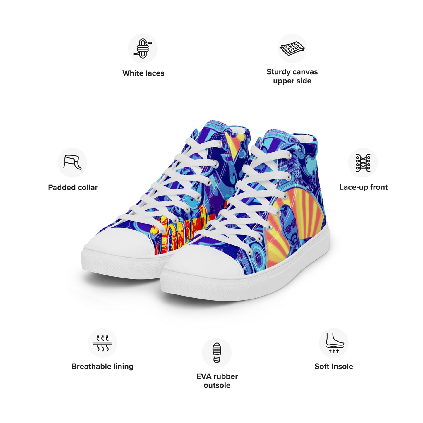 EntheoCosm Shoes - High Top Canvas Shoes