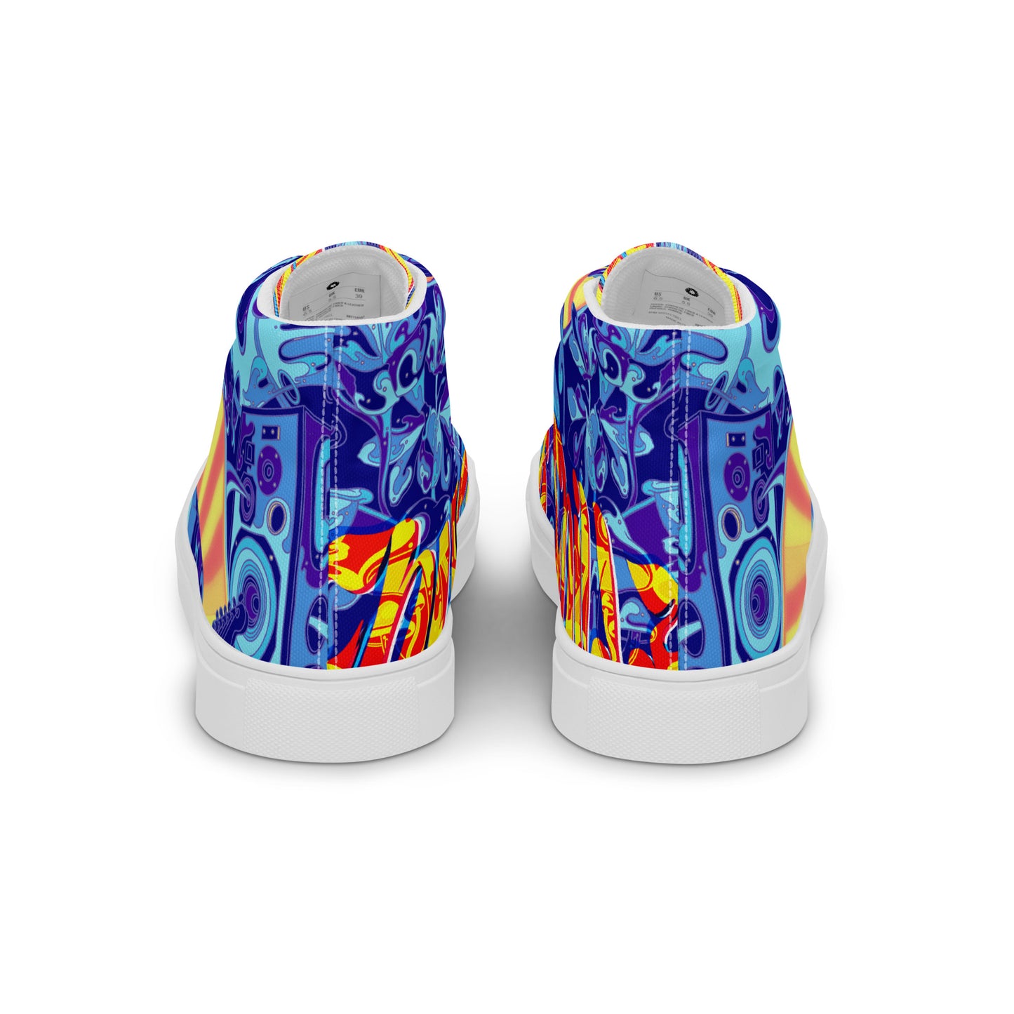 EntheoCosm Shoes - Yellow Sun Inspired High Top Canvas womens shoes