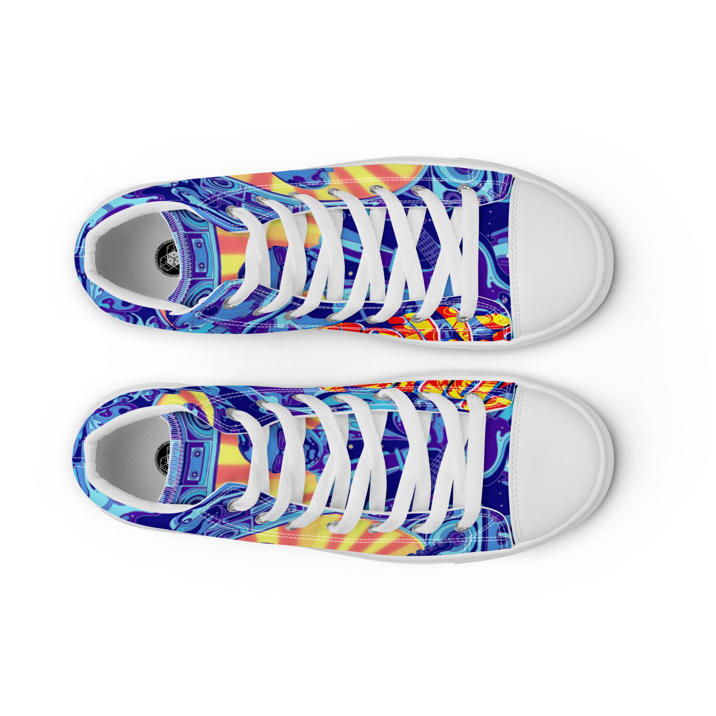 EntheoCosm Shoes - Yellow Sun Inspired High Top Canvas womens shoes