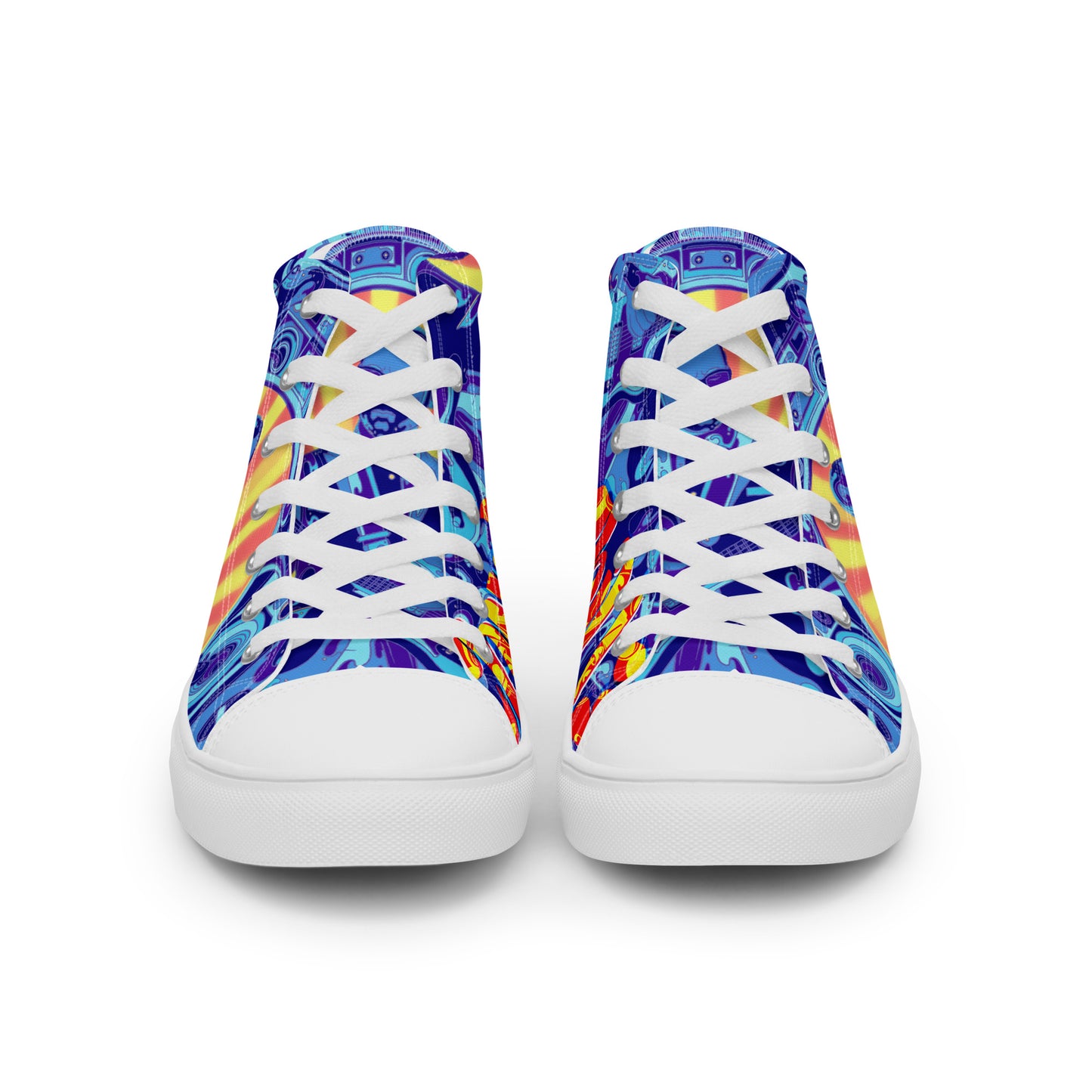 EntheoCosm Shoes - Yellow Sun Inspired High Top Canvas womens shoes
