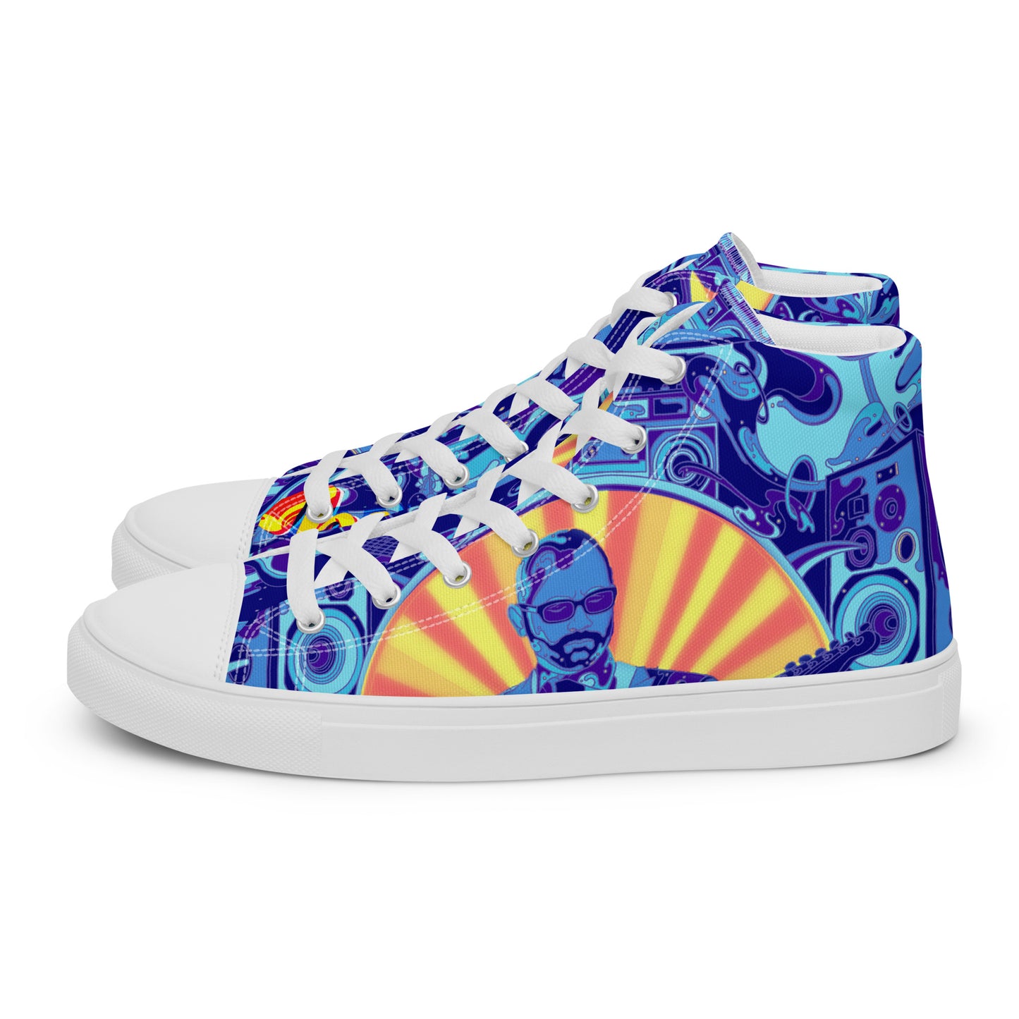 EntheoCosm Shoes - Yellow Sun Inspired High Top Canvas womens shoes