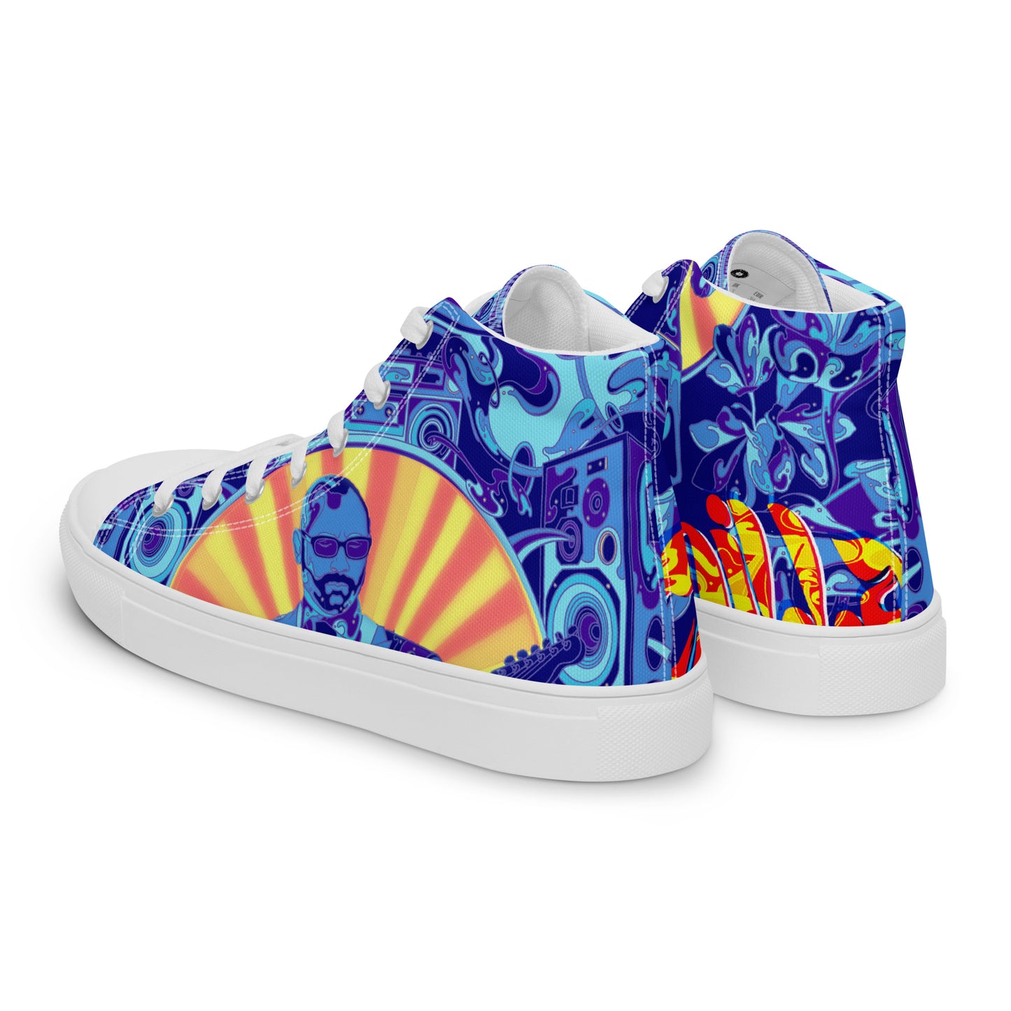 EntheoCosm Shoes - Yellow Sun Inspired High Top Canvas womens shoes