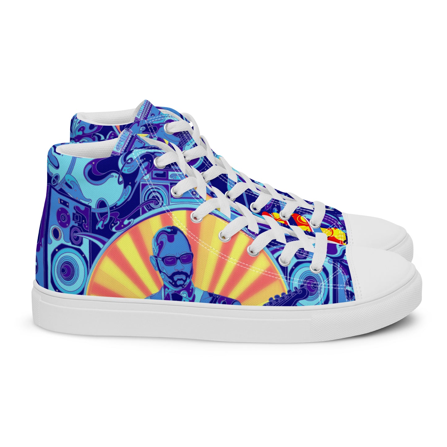 EntheoCosm Shoes - Yellow Sun Inspired High Top Canvas womens shoes