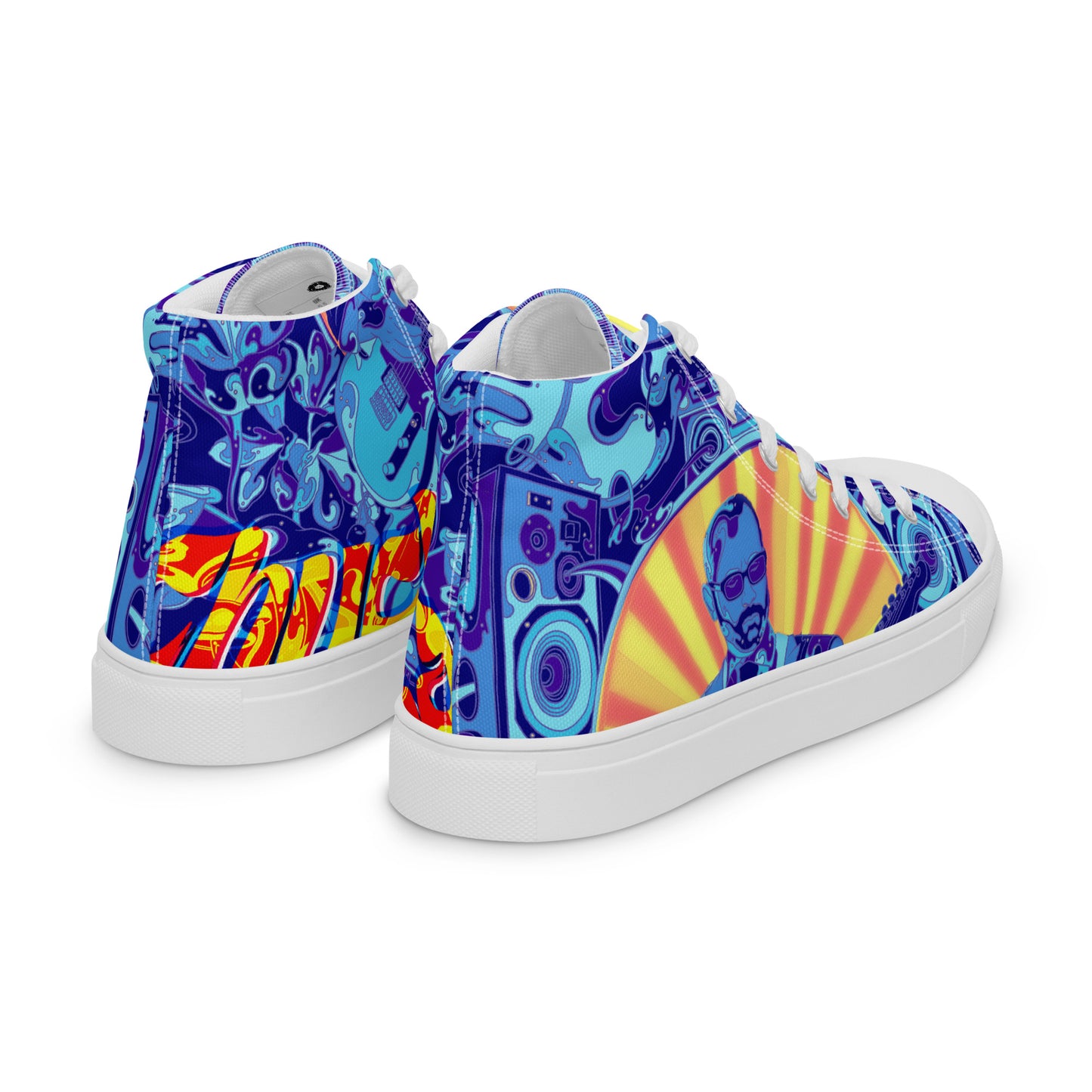 EntheoCosm Shoes - Yellow Sun Inspired High Top Canvas womens shoes