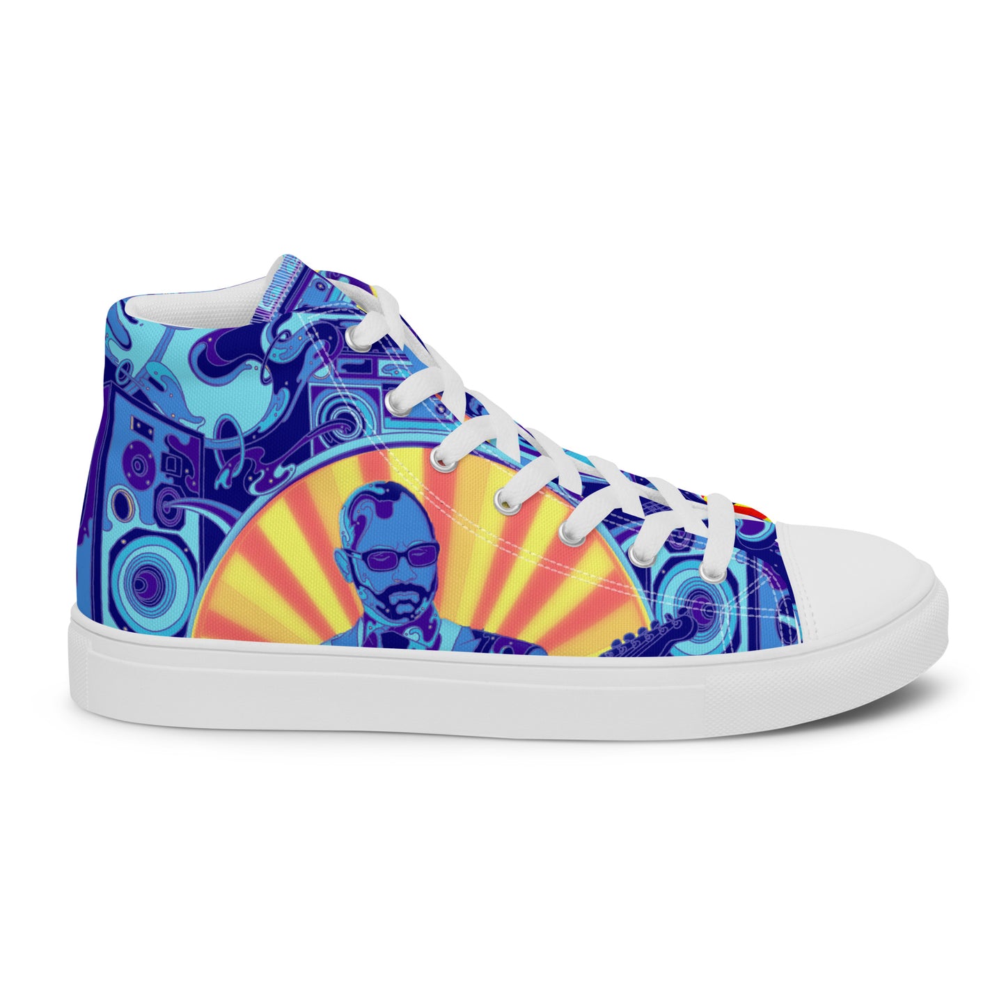 EntheoCosm Shoes - Yellow Sun Inspired High Top Canvas womens shoes
