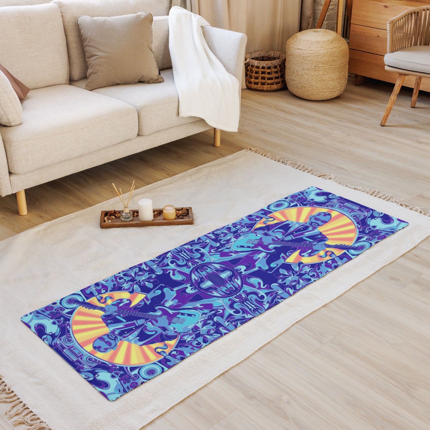 EntheoCosm Yoga mat (Yellow Sun)